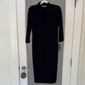 NWT ✨Donna Morgan Dark Navy Midi Sheath Dress💙